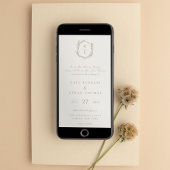 Botanische Crest Monogram Weddenschap Kaart