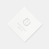 Botanische Crest Monogram Weddenschap Servet (Hoek)