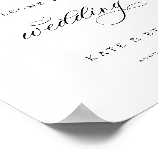 Botanische Crest Monogram Weddenschap Welkom Poster (Hoek)