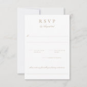 Botanische Crest Monogram Wedding RSVP Kaart (Voorkant)