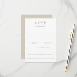 Botanische Crest Monogram Wedding RSVP Kaart