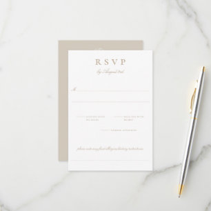 Botanische Crest Monogram Wedding RSVP Kaart