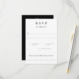 Botanische Crest Monogram Wedding RSVP Kaart