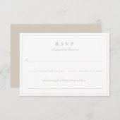 Botanische Crest Monogram Wedding RSVP Kaart (Voorkant / Achterkant)