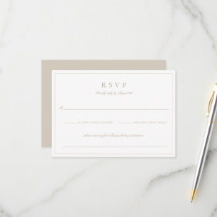 Botanische Crest Monogram Wedding RSVP Kaart