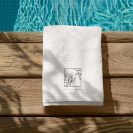 Botanische Crest | Tijdloze Monogram Strandhanddoe Strandlaken