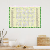 Botanische Crossword 156 planten om Funny Giant te Poster (Keuken)