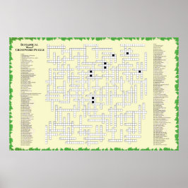 Botanische Crossword 156 planten om Funny Giant te Poster