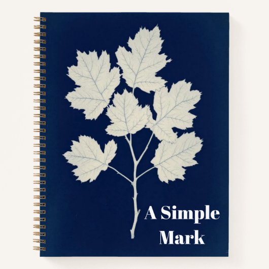 Botanische Cyanotype Kunst Notitieboek (Voorkant)