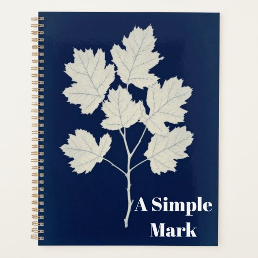 Botanische Cyanotype Kunst Planner (Voorkant)