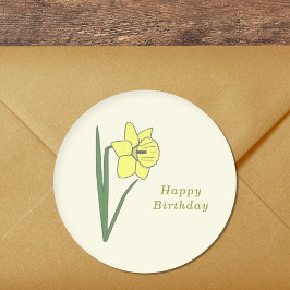 Botanische Daffodil Pastel Flower Sticker