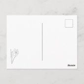 Botanische Daffodil pastelbloem Briefkaart (Achterkant)