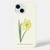 Botanische Daffodil pastelbloem Case-Mate iPhone Case (Achterkant)