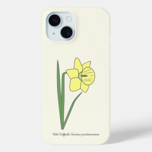 Botanische Daffodil pastelbloem Case-Mate iPhone Case (Achterkant)