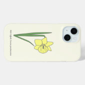 Botanische Daffodil pastelbloem Case-Mate iPhone Case (Achterkant (horizontaal))