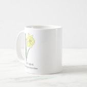 Botanische Daffodil pastelbloem Koffiemok (Voorkant links)