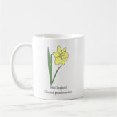 Botanische Daffodil pastelbloem Koffiemok (Links)