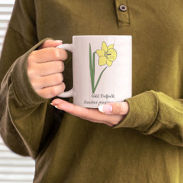 Botanische Daffodil pastelbloem Koffiemok