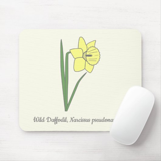 Botanische Daffodil pastelbloem Muismat (Met muis)