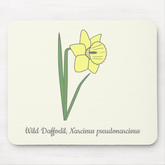 Botanische Daffodil pastelbloem Muismat (Voorkant)