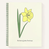Botanische Daffodil pastelbloem Notitieboek (Voorkant)