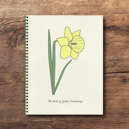 Botanische Daffodil pastelbloem Notitieboek