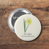 Botanische Daffodil pastelbloem Ronde Button 5,7 Cm