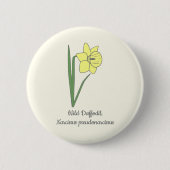 Botanische Daffodil pastelbloem Ronde Button 5,7 Cm (Voorkant)