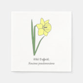 Botanische Daffodil pastelbloem Servet (Voorkant)