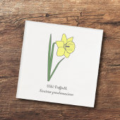 Botanische Daffodil pastelbloem Servet