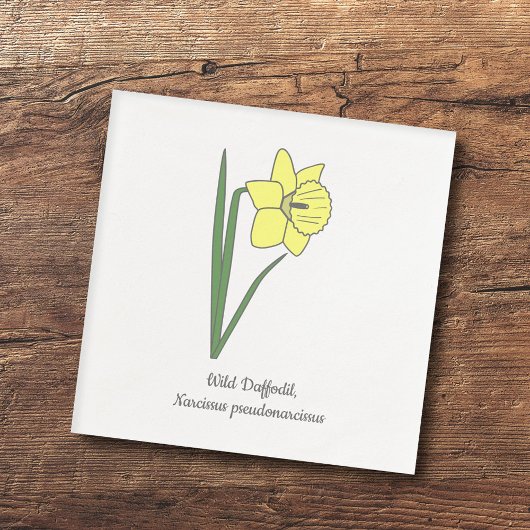 Botanische Daffodil pastelbloem Servet