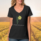 Botanische Daffodil pastelbloem T-shirt