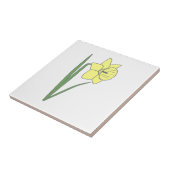 Botanische Daffodil pastelbloem Tegeltje (Zijkant)