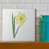 Botanische Daffodil pastelbloem Tegeltje