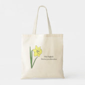 Botanische Daffodil pastelbloem Tote Bag (Achterkant)