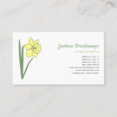 Botanische Daffodil pastelbloem Visitekaartje (Voorkant)