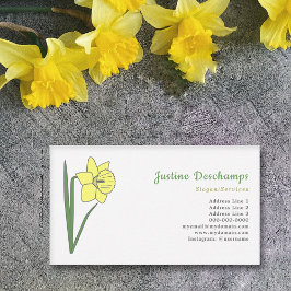 Botanische Daffodil pastelbloem Visitekaartje