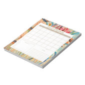 Botanische Dagelijkse Planner Pad met Kalender Notitieblok (Linkerzijde)