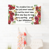 Botanische Dahila Flower Gods Love Christelijke Ba Spandoek (Insitu)