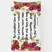 Botanische Dahila Flower Gods Love Christelijke Ba Spandoek (Verticaal)