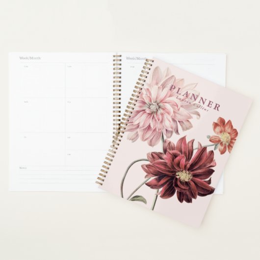 Botanische Dahlia Bloemenplanner Planner (Display)