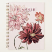 Botanische Dahlia Bloemenplanner Planner (Voorkant)