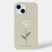 Botanische Daisy Bloem Bruin Case-Mate iPhone Case (Achterkant)