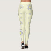 Botanische Daisy Bloem Geel Leggings (Achterkant)