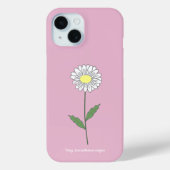 Botanische Daisy Bloem Roze Case-Mate iPhone Case (Achterkant)