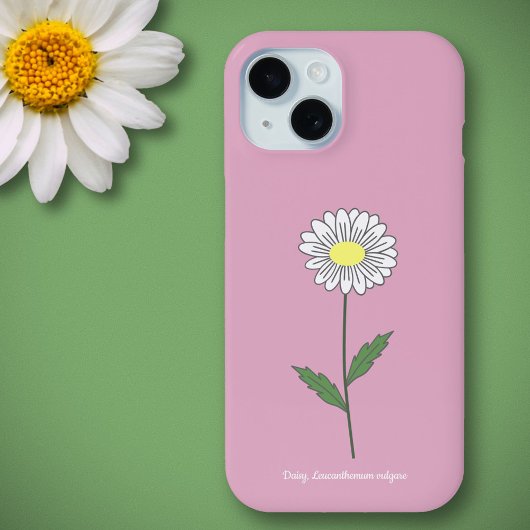 Botanische Daisy Bloem Roze Case-Mate iPhone Case