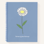 Botanische Daisy Flower Blue Notitieboek (Voorkant)