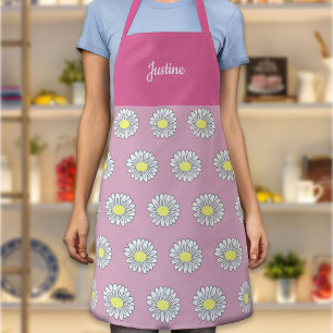 Botanische Daisy Flower Pattern Roze Schort