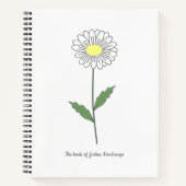 Botanische Daisy Flower Wit Notitieboek (Voorkant)