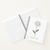 Botanische Daisy Flower Wit Notitieboek (Binnen)